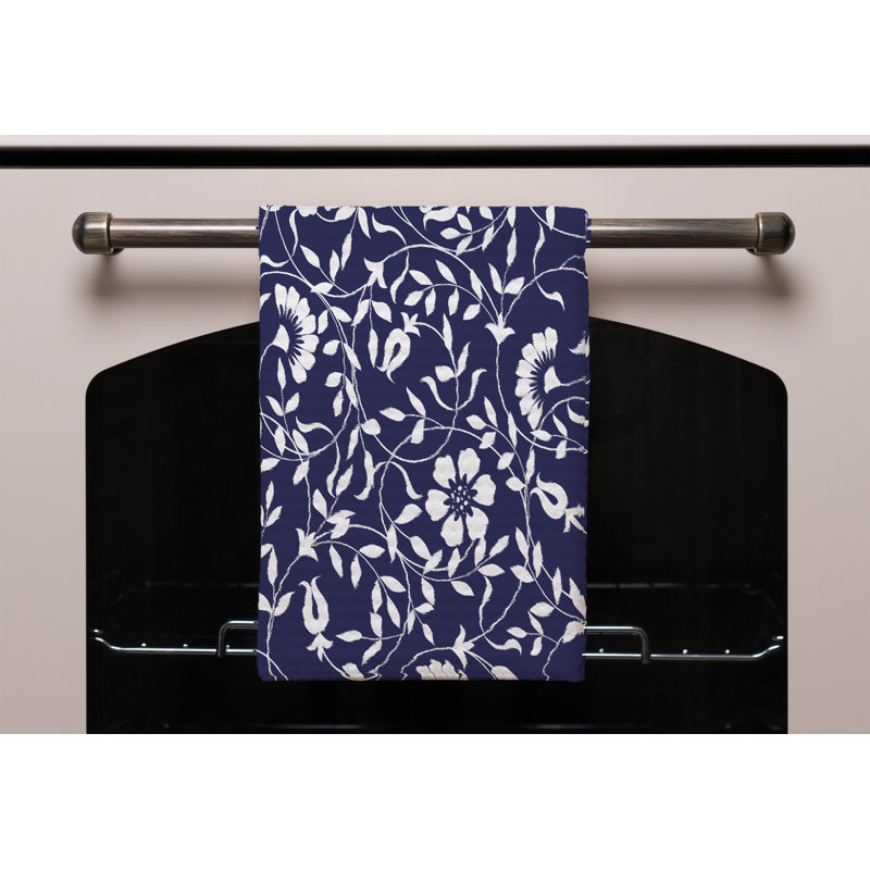 Cotton Floral Waffle Kitchen Towel