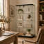 32.17 " W Glass Curio Cabinet