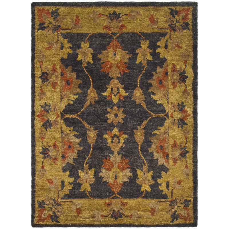 Lafountain Hand Tufted Hemp Oriental Rug, Rectangle 9' x 12'