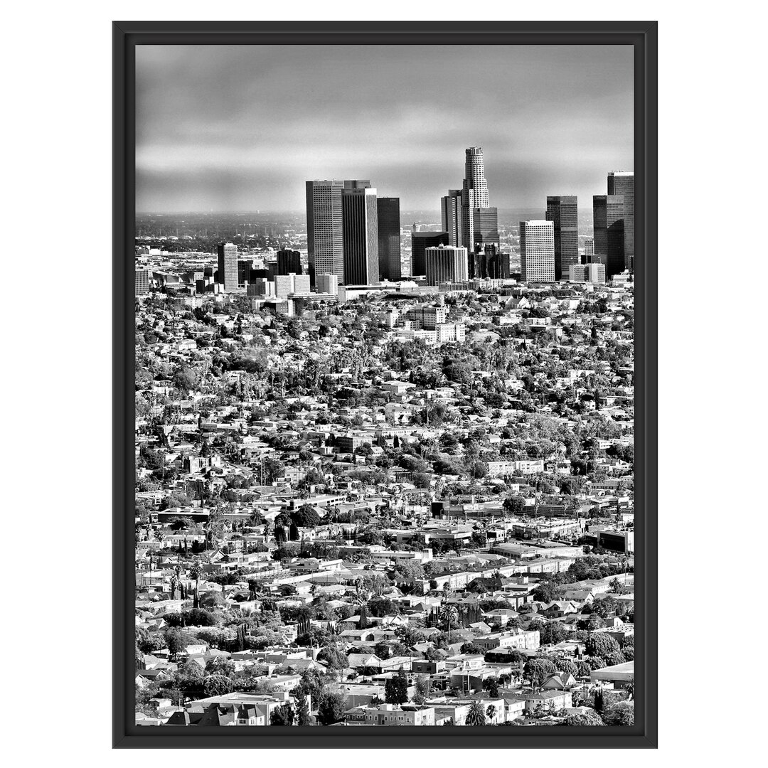 Gerahmtes Wandbild Los Angeles City Großstadt