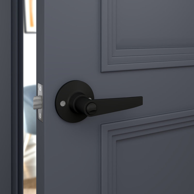 Keyed (Entry) Door Lever, Black