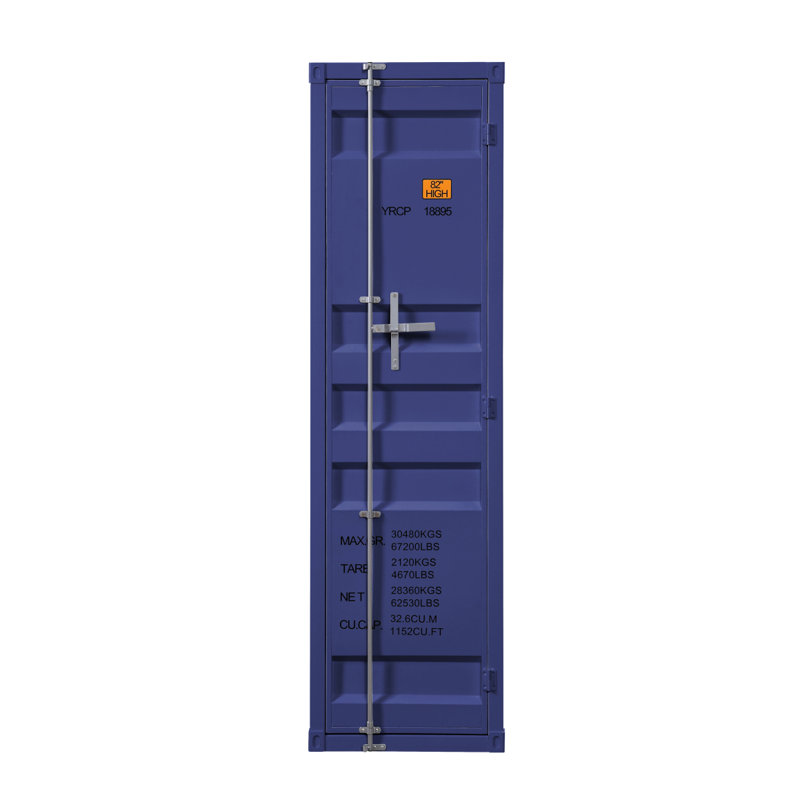 Garde-robe avec serrure de contenant pleine longueur, Bleu