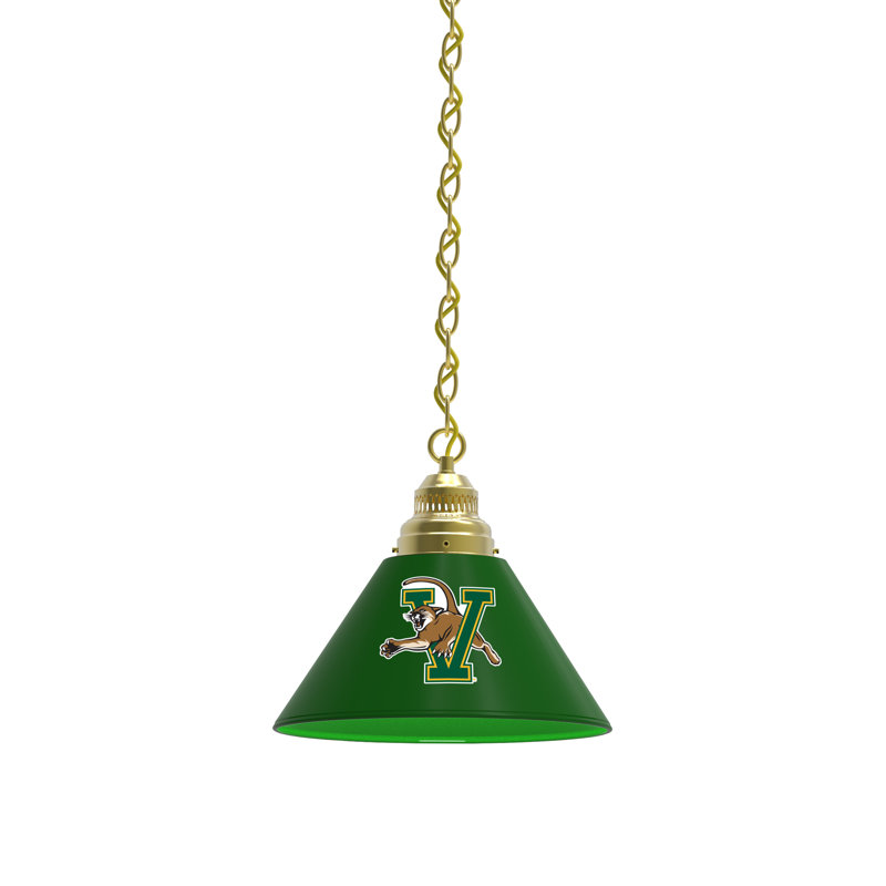 1 - Light Single Pendant, Brass, Vermont Catamounts