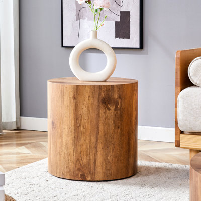Table cylindrique avec un design délicat - 15,88 po de tous les côtés, 15,49 lb répond aux besoins de café, de salle à manger, de travail, d'écriture