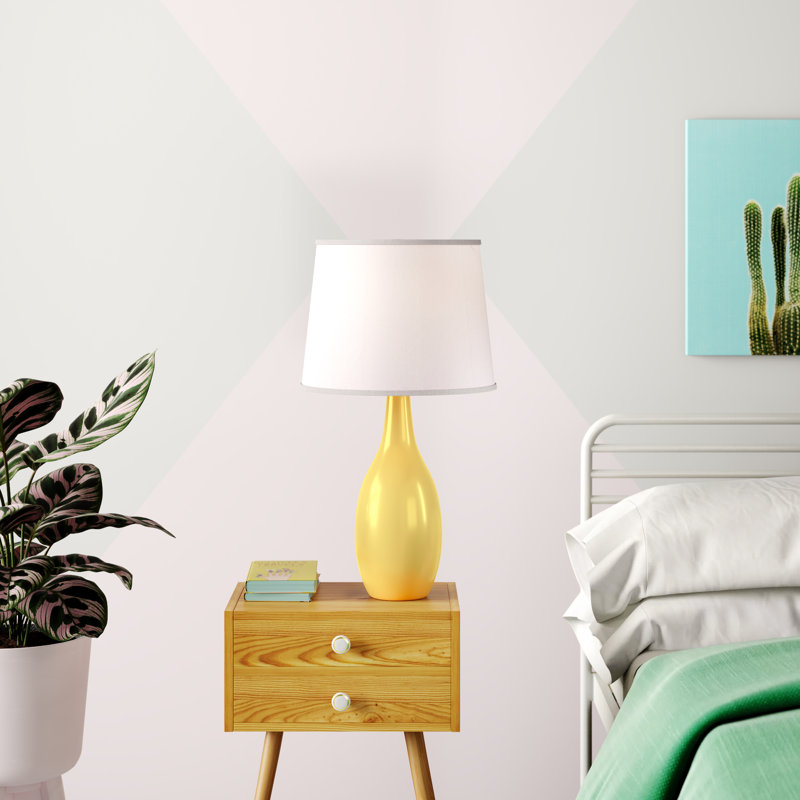 Abdiasis Ceramic Table Lamp, Yellow