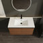 Ensemble de meuble-lavabo brun avec comptoir en résine 36 po et 2 portes Brown-1957113809
