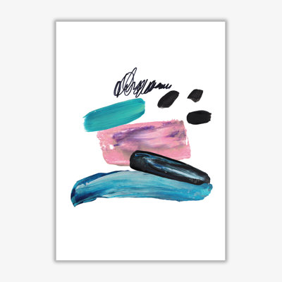 Pink And Teal Abstract Artboard - Print