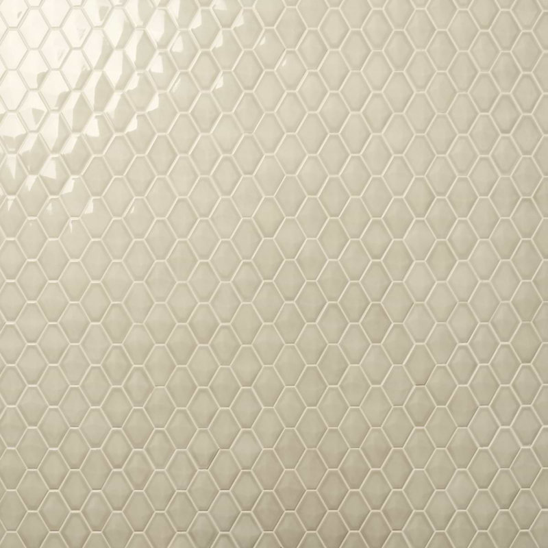 Brookline Diamond 3x4 Glossy Ceramic Mosaic Tile, Celadon Green