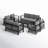 Roussel 9-Piece Outdoor Seating Group with Removable Cushions -477402245