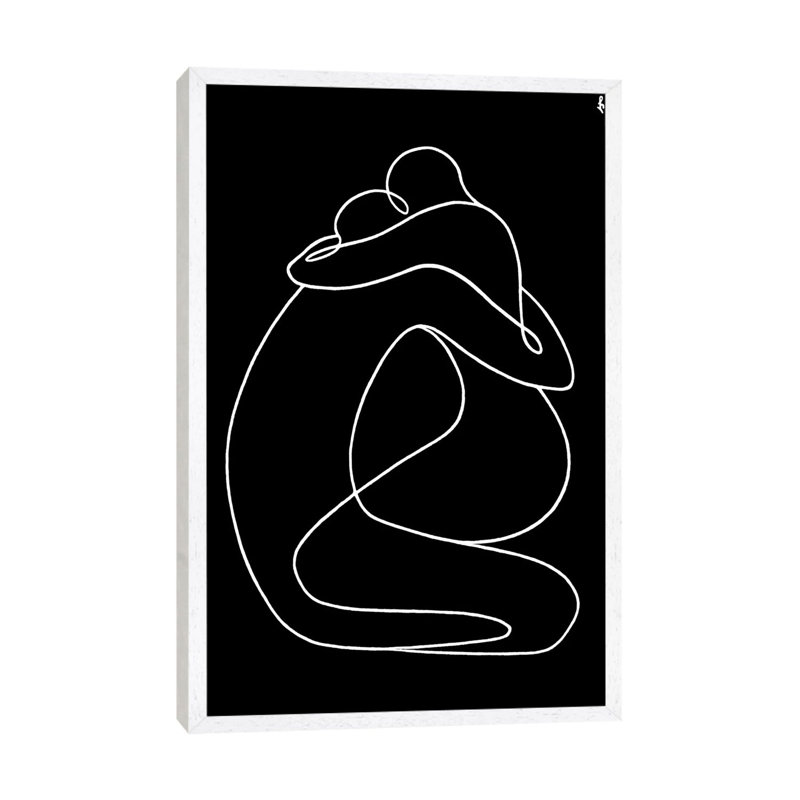 Formula Of Love by Lia Chechelashvili - Print on Canvas, 66.04 cm H x 45.72 cm W, White Framed