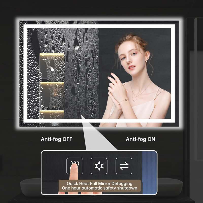 Gulesta Rectangle Wall Mirror, 53" x 37"