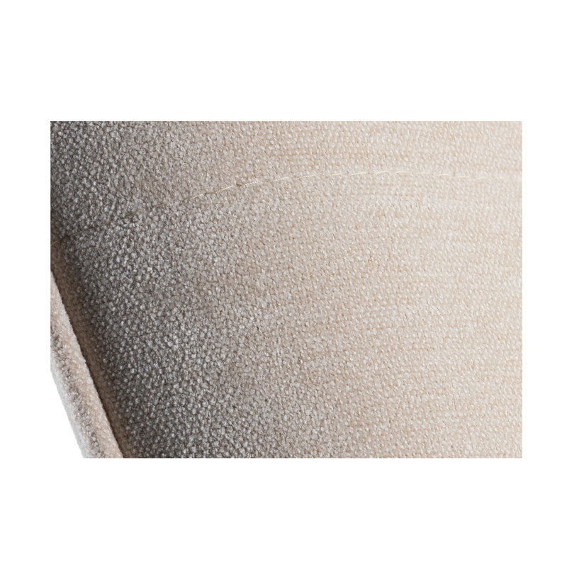 Nekoma Upholstered Accent Chair with Footstool, Cream coloured