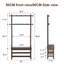 Arbre d'entrée en bois massif avec banc et rangement pour chaussures, rangement pour hall d'entrée avec 11 crochets et étagère à chaussures à deux niveaux pour vestibule ou couloir-1470560523-1497654186