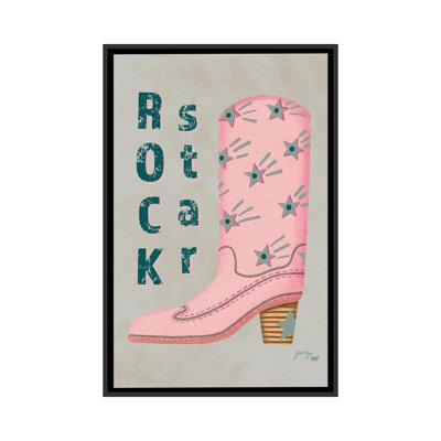 «Celestial Rock Star Cowgirl Boot», reproduction d'art mural - toile encadrée