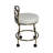 Elegant White 16" Vanity Stool with Rolling Casters-545569984