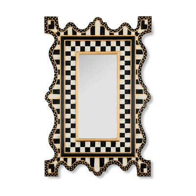 Courtly Check & Stripe Small Wall Mirror