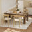 63'' Dining Table For 4-6, Dining Room Table With 1.18" Thickened Tabletop-837827176-808942160
