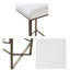 Tabouret de comptoir rembourré sans dossier de 26 po - Moderne et chic. Base en métal bronze, siège rembourré. Assemblage requis, finition de la base de l'assise en boîte, Économie d'espace requis