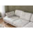 Modern Corner Sofa, Beige Fabric, 107.9 x 68.5 x 32.7 inches | Beech Wood & Chipboard Frame, 100% Polyester, Dry-Cleanable | Adjustable Arm Mechanism, Movable Backrest, Stylish Industrial Design-667840463-612924194-612924204