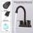 Bathroom Faucet Oil Rubbed Bronze 2-Handle Bathroom Sink Faucet 360 Degree High Arc Swivel Spout Centerset 4 Inch Vanity Faucet RV Bathroom Faucet 2/3 Holes Lavatory Faucet