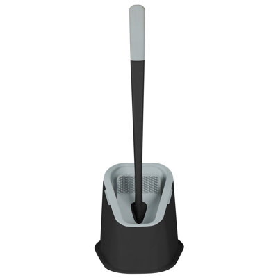 Bath Bliss Contoured Toilet Brush In Black