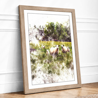 Herd In Open Landscape Boho - Print