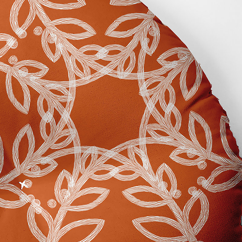 Coussin 340_Web Art, 26 po x 26 po, Orange