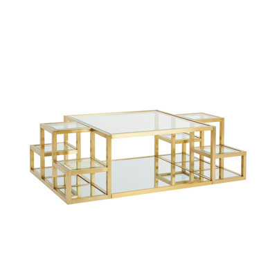 Ilwell Floor Shelf Coffee Table with Storage by Willa Arlo Interiors