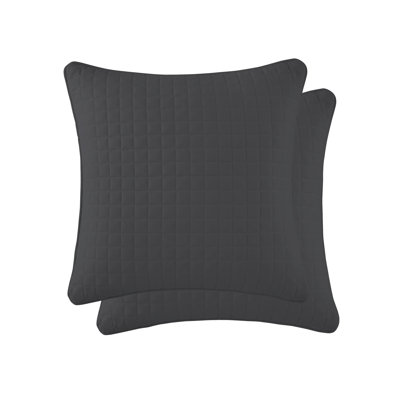 Vilano Springs 2-Piece Microfiber Embroidered Quilted Sham Covers