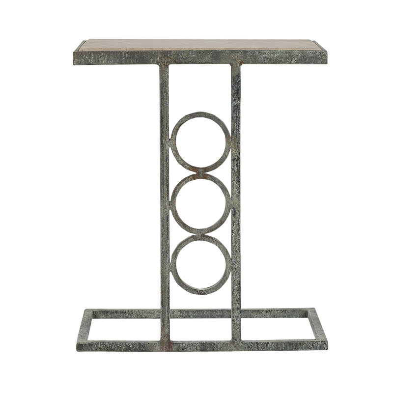 Table de bout Ringlet, Haute mer, Travertin clair