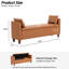 Banc de rangement rembourré 60 po avec accoudoirs Shaneta-2083502224-2082662920