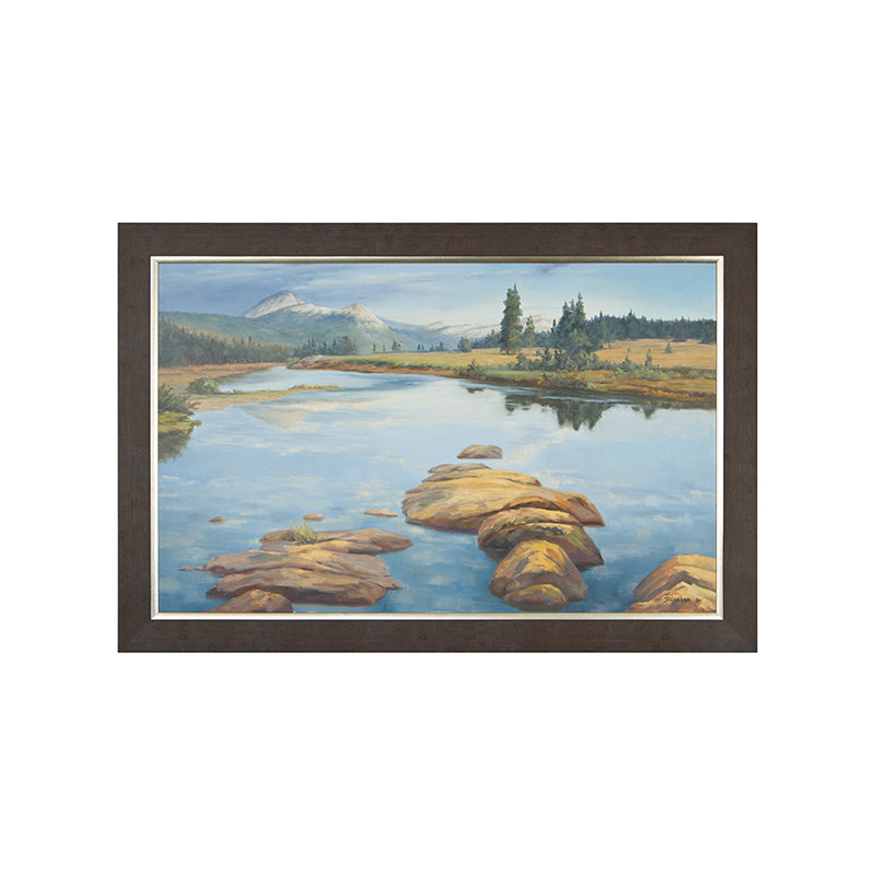 Lac réfléchissant par Sullivan - peinture encadrée