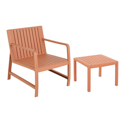 2 Furniture , Indoor/outdoor, Chair, Coffee Table, Apricot Brown, Weather , Easy Cleanup, 10 Assembly, Backyard Brown Patio With 1 Chair And High-grade Pp, For Garden Parties