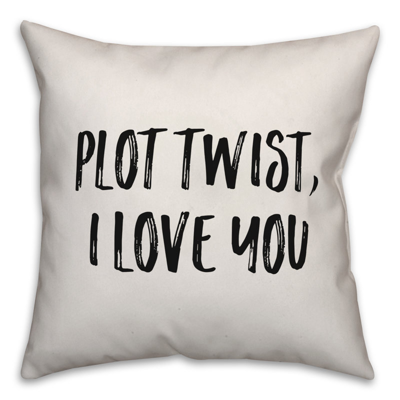 Coussin Plot Twist, I Hate You, 16 po x 1 po