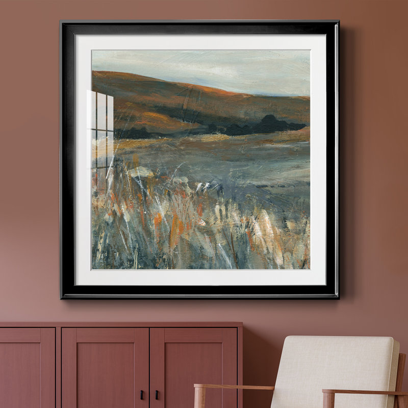 Cuivre crépuscule I - peinture encadrée, Papier encadré noir, H 26,5 po x l 26,5 po x P 1,5 po