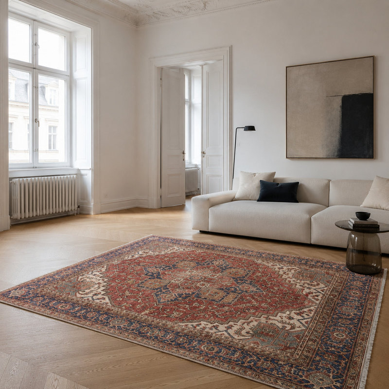 Oriental Cotton and Chenille Flatweave Area Rug, 200 x 300 cm