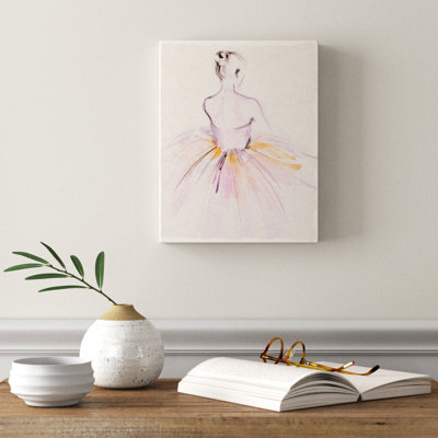 « aquarelle ballerine ii », peinture sur toile