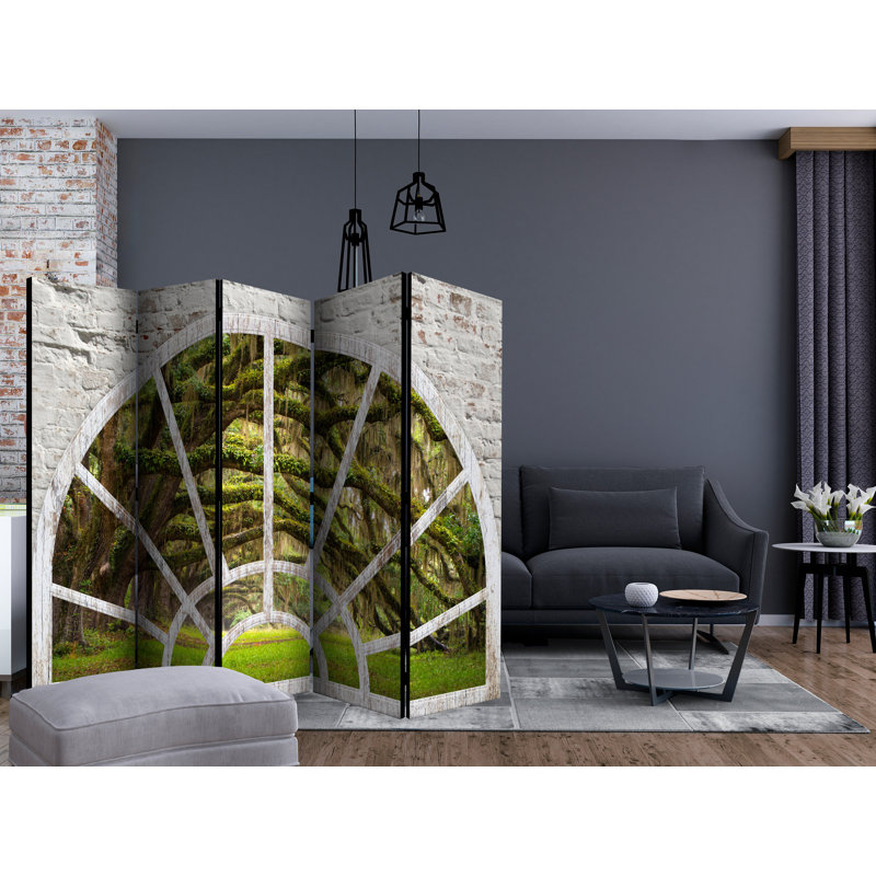 Campbell 225 cm W x 172 cm H 5 - Panel Folding Room Divider