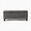 Rangement sophistiqué: repose-pieds contemporain en microfibre
