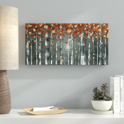 Bouleau en cuivre, impression sur toile tendue