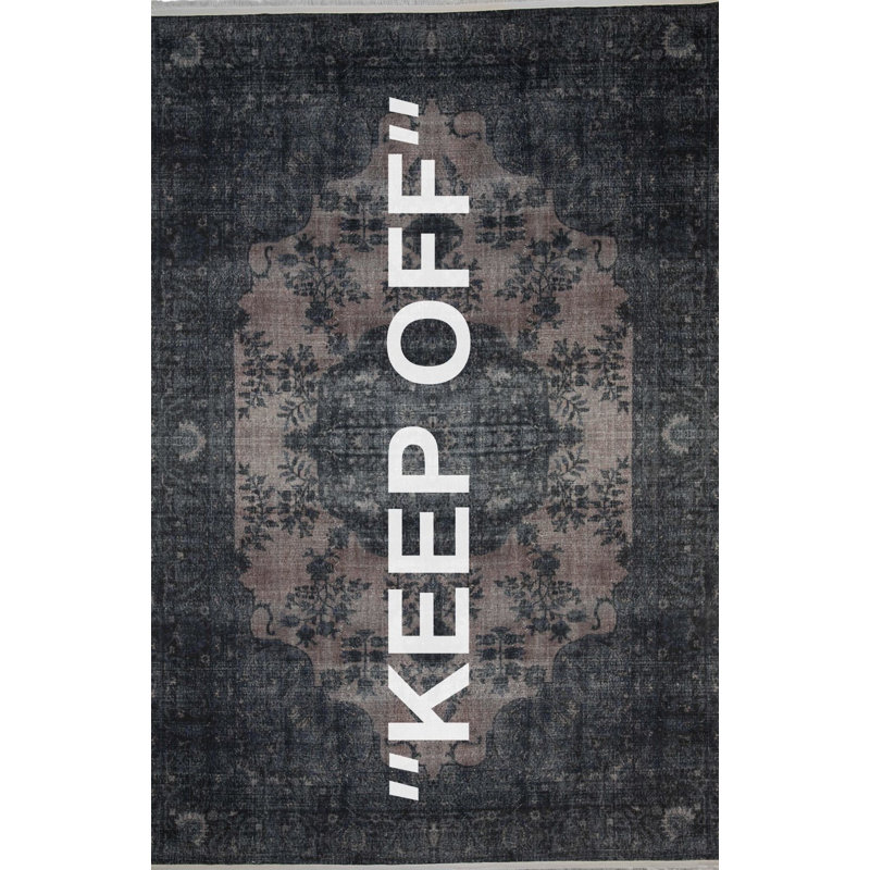 Tapis en coton polypropylène à motif oriental Keepoff, Rectangle 3 pi 3 po x 4 pi 11 po