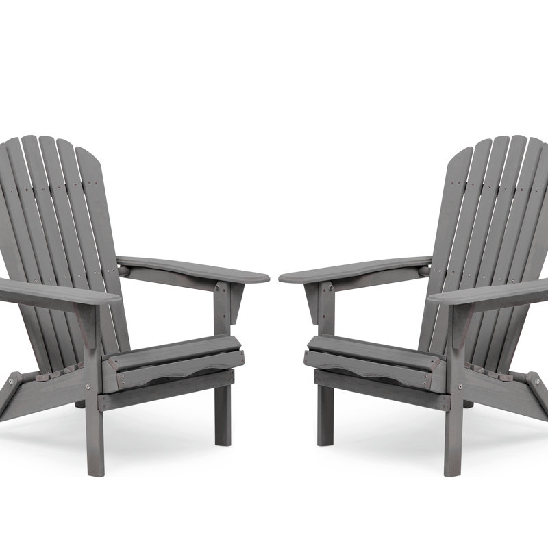 Wood Lounge Patio Chair For Garden Outdoor Wooden Folding Adirondack Chair Set Of 2 Solid Wood Lounge Patio Chair For Garden, Lawn, Backyard,