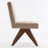 Turfed Linen Upholstered Dining Chair Armless Parsons Side Chair With Solid Wood Legs-109248759