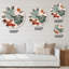 Moon and Sun Shapes In Retro Green & Terracotta Tone - Horloge murale moderne-60327706
