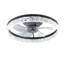 Ventilateur de plafond 20 po à DEL à profil bas noir avec lumière, télécommande et contrôle d'application, 6 vitesses, à intensité variable