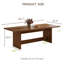 Table de salle à manger 86,7 po Mid Century-1775506331