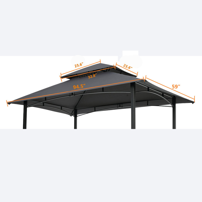 Auvent de remplacement pour abri de jardin, Gris