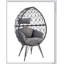 Chaise longue en osier et tissu Aeven