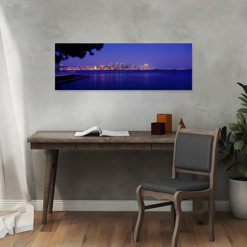 Buildings At The Waterfront San Diego California USA by Ron Schramm - Wrapped Canvas Panoramic Print, 30.48 cm H x 91.44 cm W