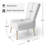 White Circle Pattern - Upholstered Patterned Accent Side Chair
